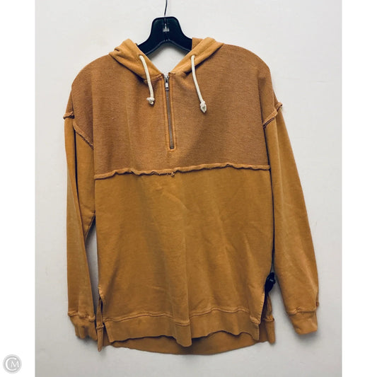 Sweatshirt Hoodie By Bke In Yellow, Size: M
