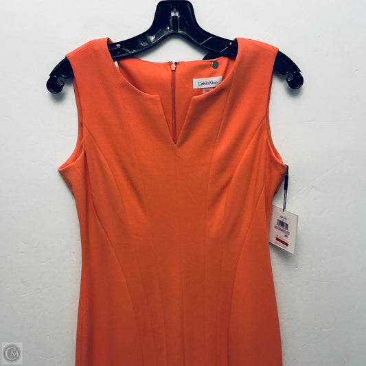 Dress Casual Short By Calvin Klein In Coral, Size: S