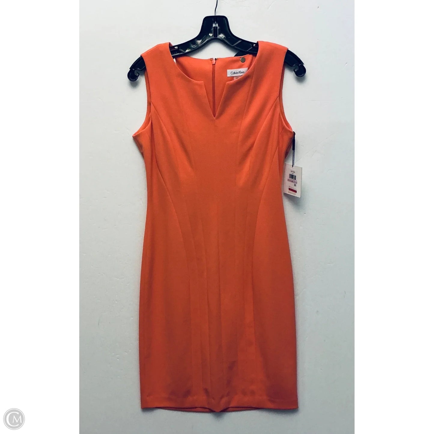 Dress Casual Short By Calvin Klein In Coral, Size: S