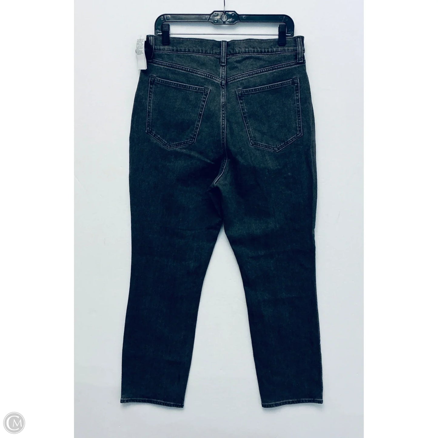 Jeans Straight By Abercrombie And Fitch In Black Denim, Size: 12