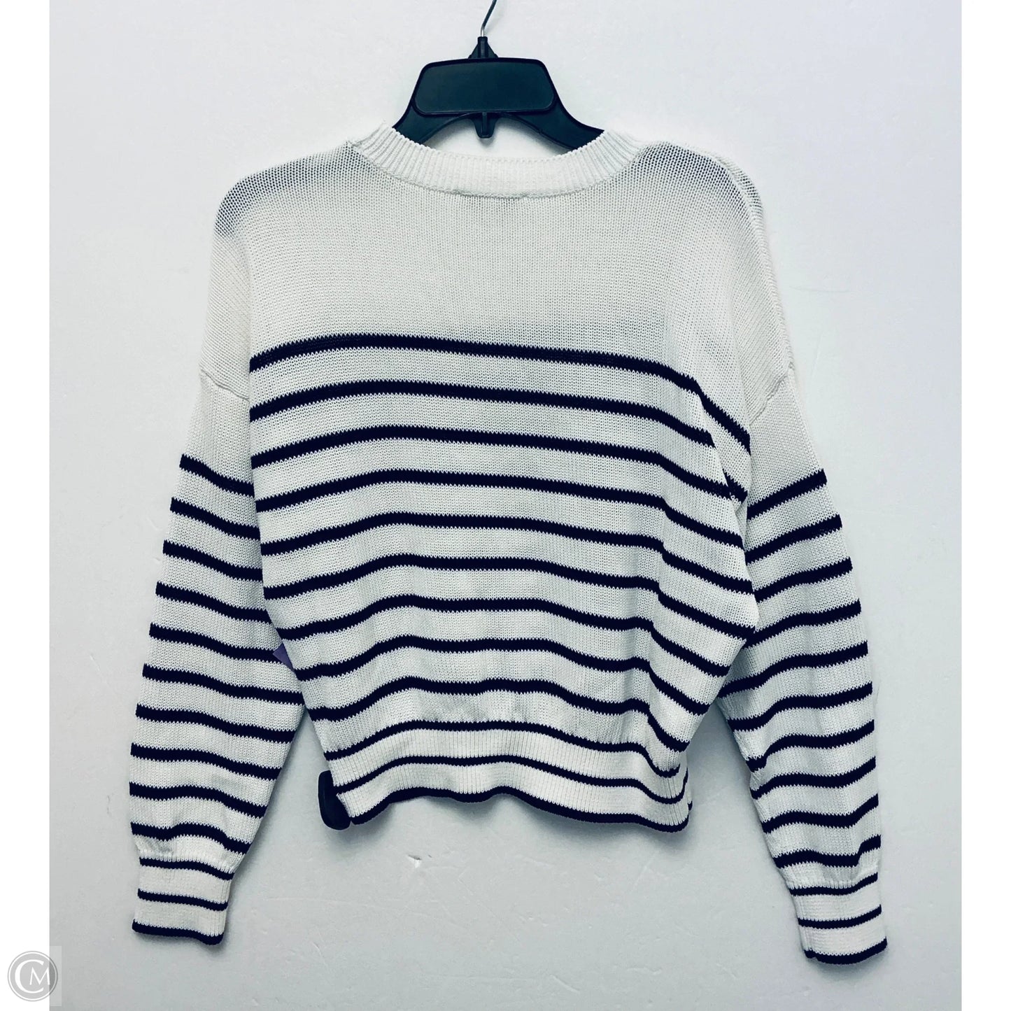 Sweater By Ann Taylor In Striped Pattern, Size: L