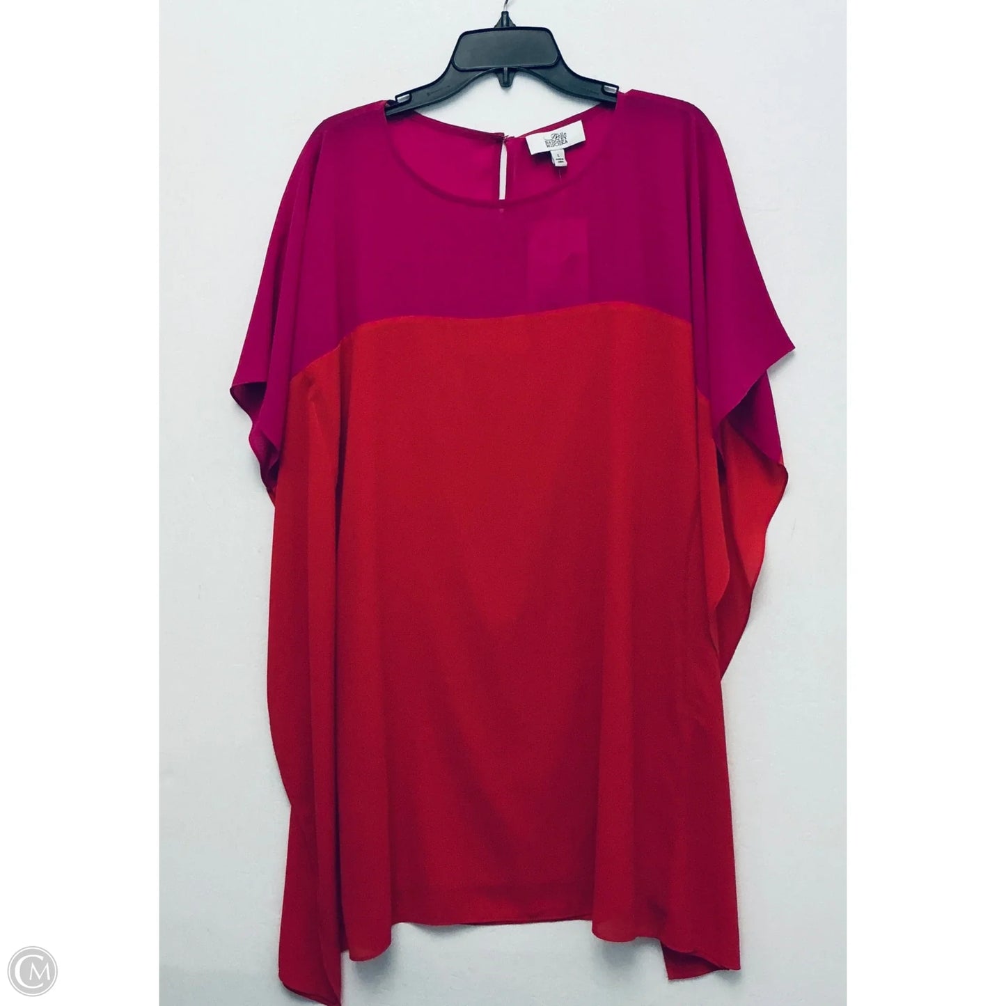 Dress Casual Short By Badgley Mischka In Pink & Red, Size: L