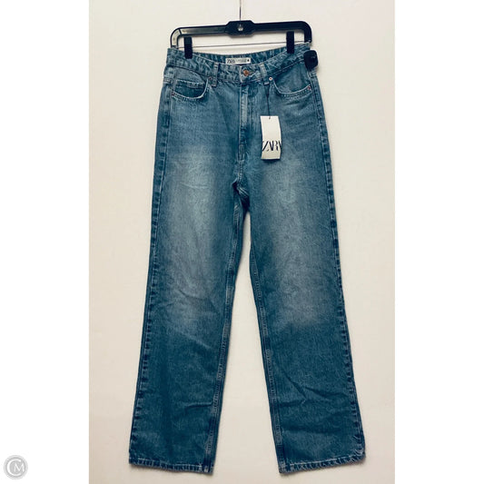 Jeans Wide Leg By Zara In Blue Denim, Size: 6