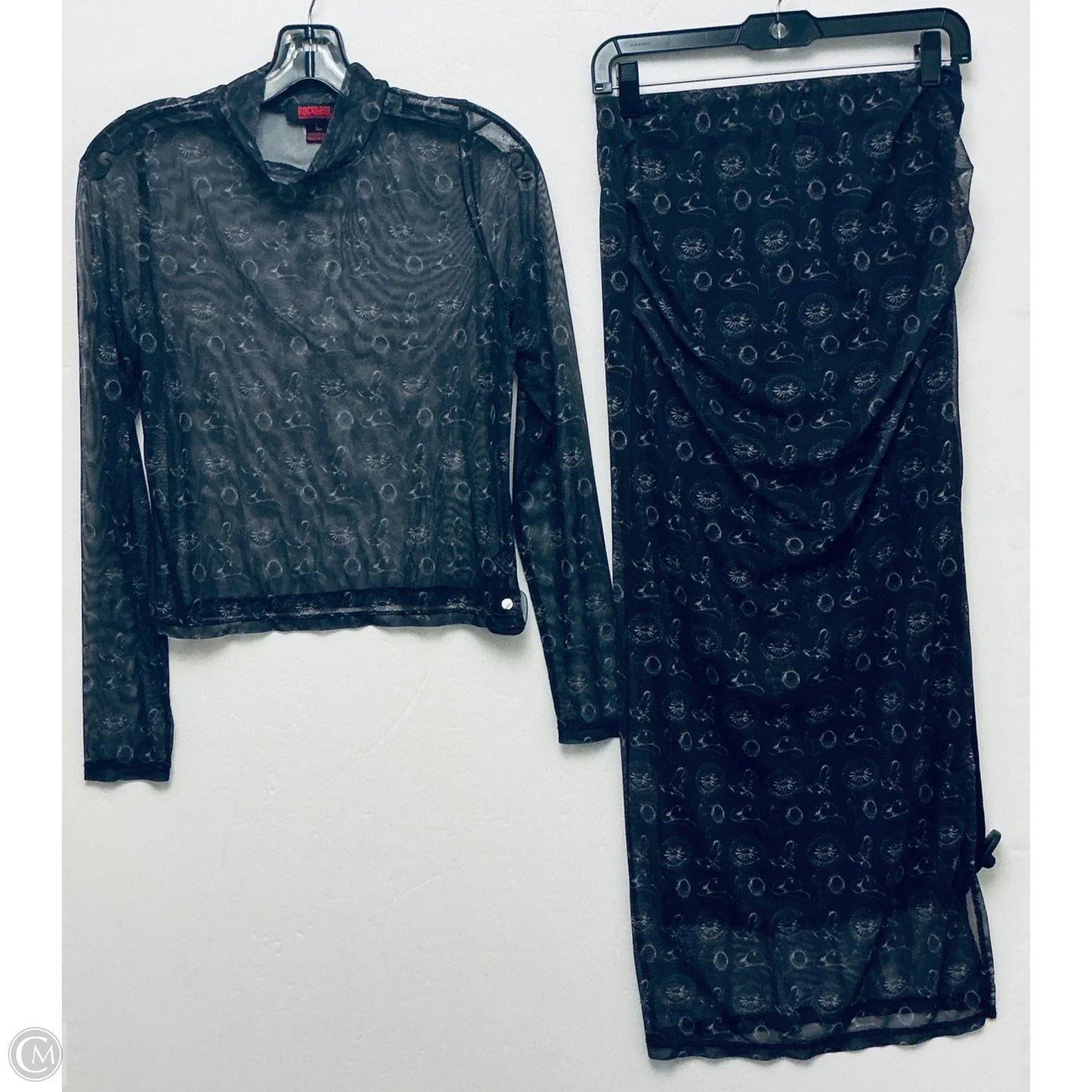 Skort 2pc Set By Rock & Roll In Black, Size: L