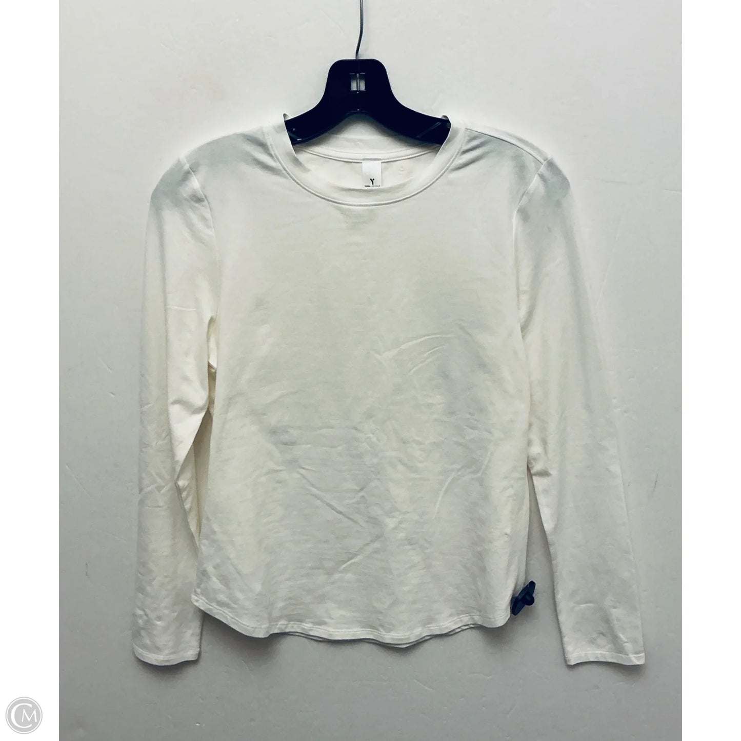 Athletic Top Long Sleeve Crewneck By Yogalicious In Cream, Size: S