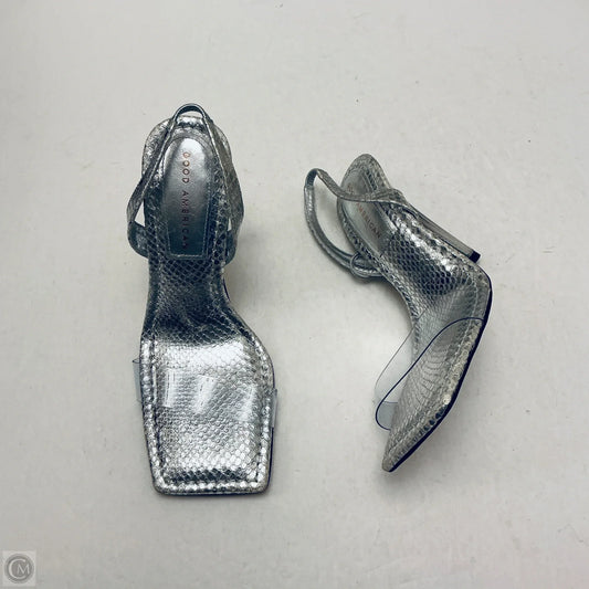 Shoes Heels Stiletto By Good American In Silver, Size: 8