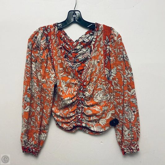 Top Short Sleeve By Free People In Floral Print, Size: M