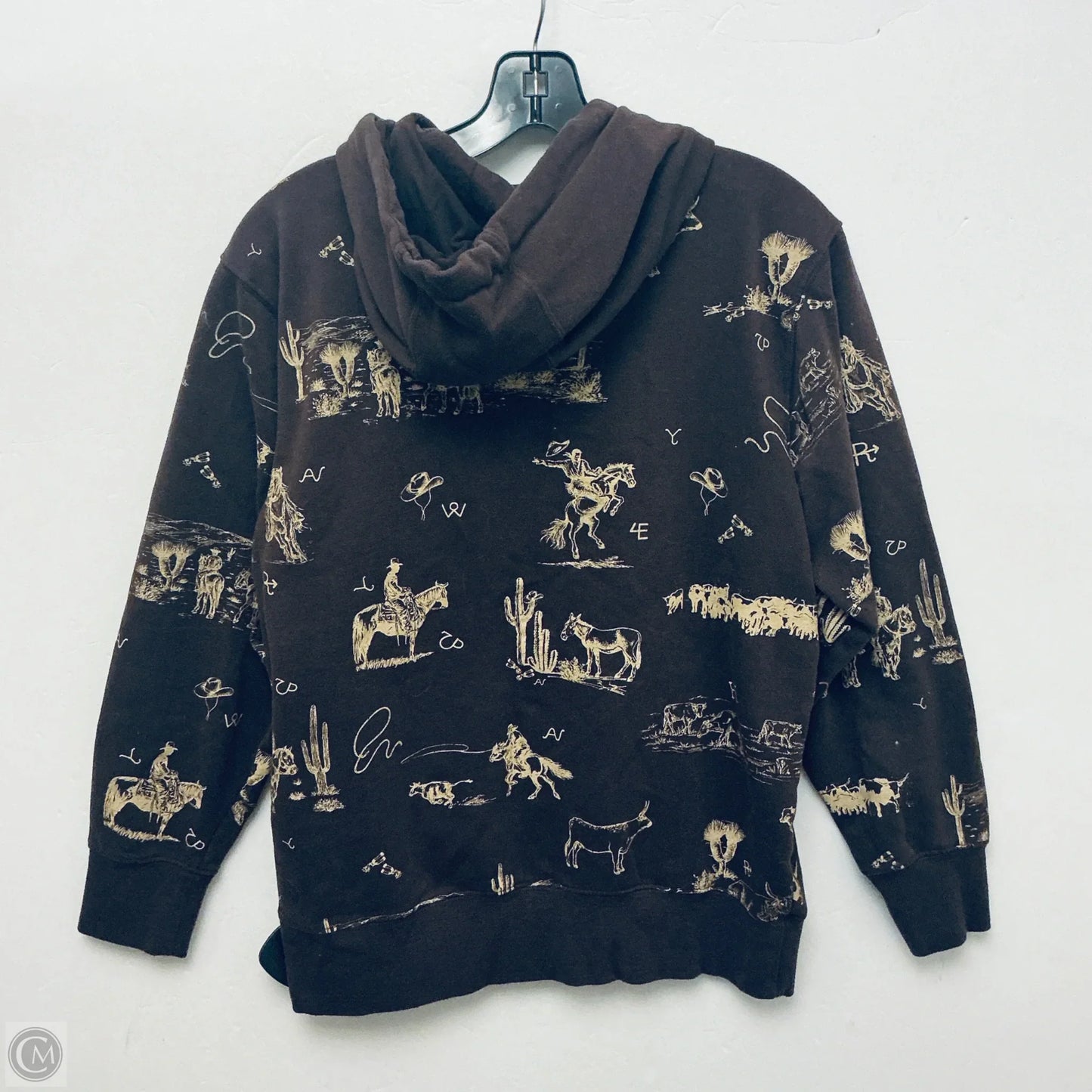 Sweatshirt Hoodie By Ariat In Brown, Size: M