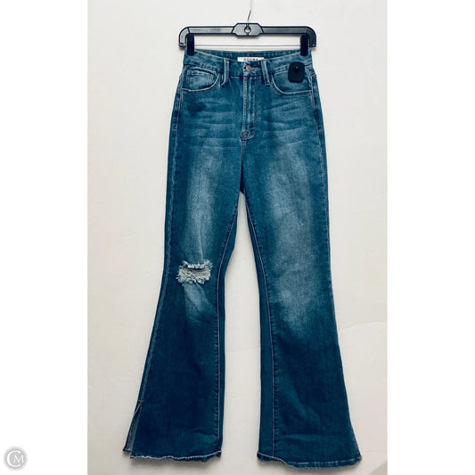 Jeans Flared By Clothes Mentor In Blue Denim, Size: 4