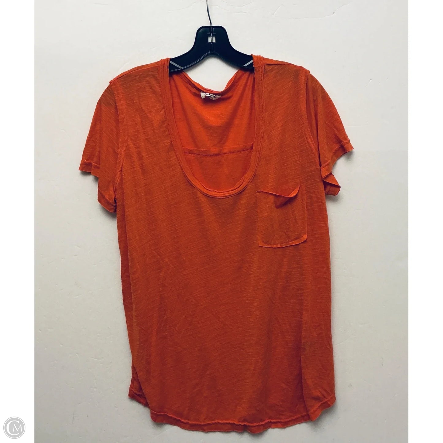 Top Short Sleeve Basic By Pol In Orange ,Size: M
