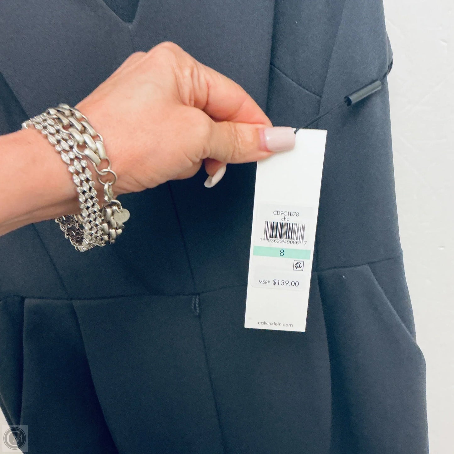 Jumpsuit By Calvin Klein In Grey, Size: 8