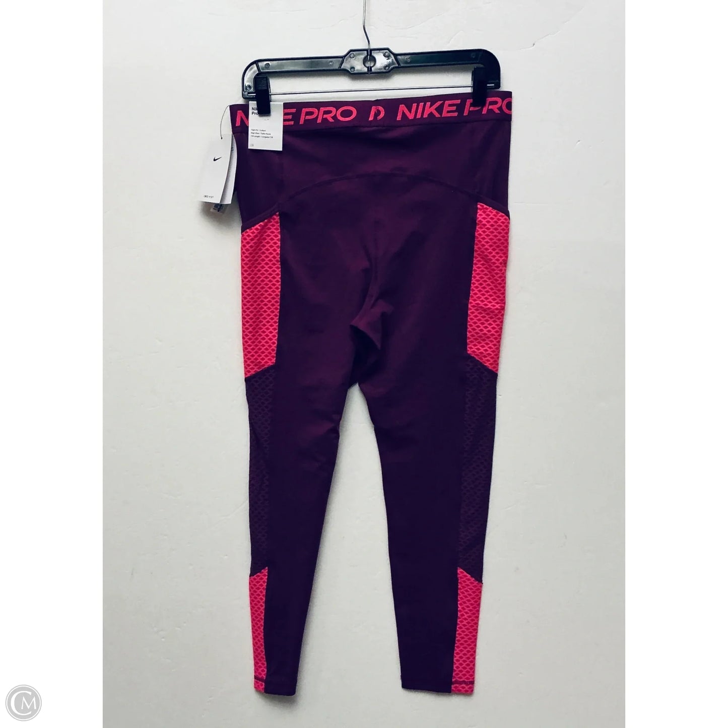 Athletic Leggings By Nike Apparel In Purple, Size: L