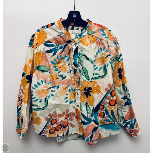 Top Long Sleeve By Anthropologie In Multi-colored, Size: S