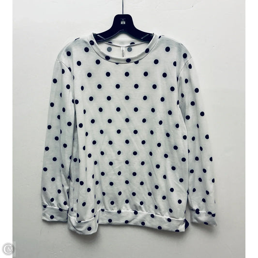 Top Long Sleeve Basic By Clothes Mentor In Polkadot Pattern, Size: L