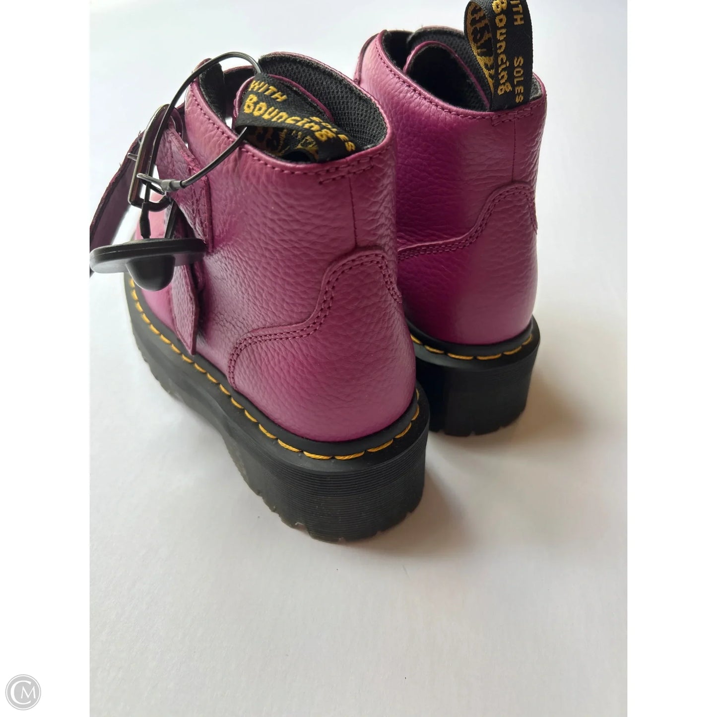 Boots Combat By Dr Martens In Pink & Purple, Size: 7