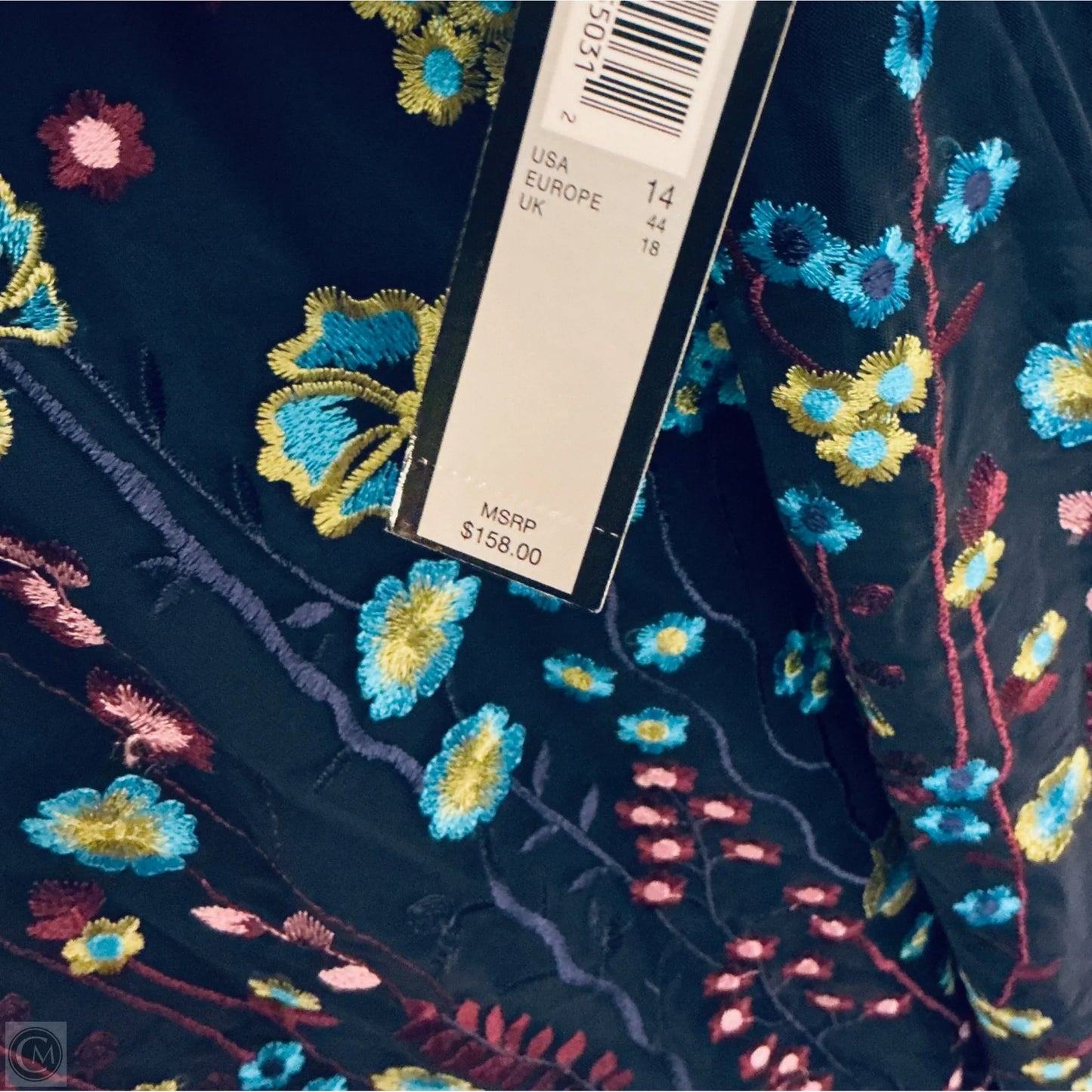Dress Party Short By Tahari By Arthur Levine In Floral Print, Size: Xl