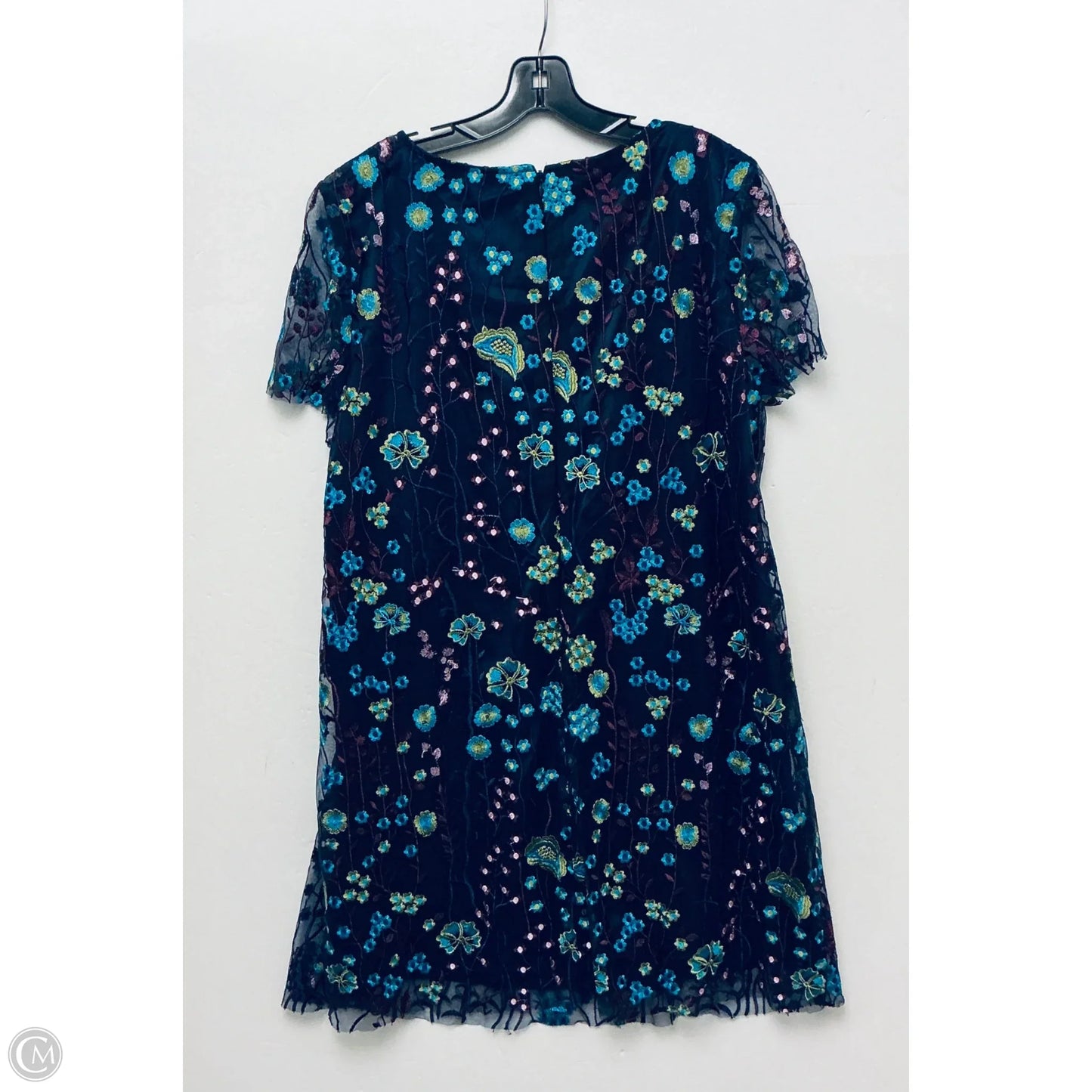 Dress Party Short By Tahari By Arthur Levine In Floral Print, Size: Xl
