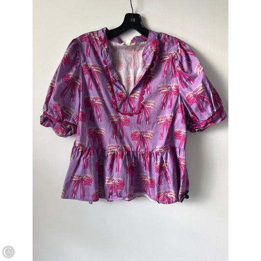 Top Short Sleeve By Entro In Purple, Size: Xl