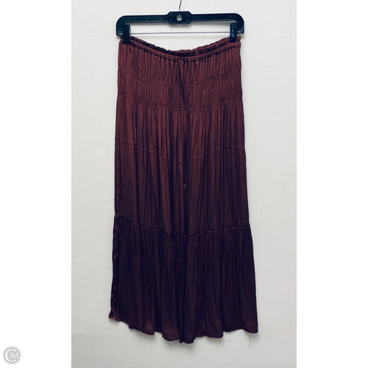 Skirt Maxi By Maison Damelie In Maroon, Size: S