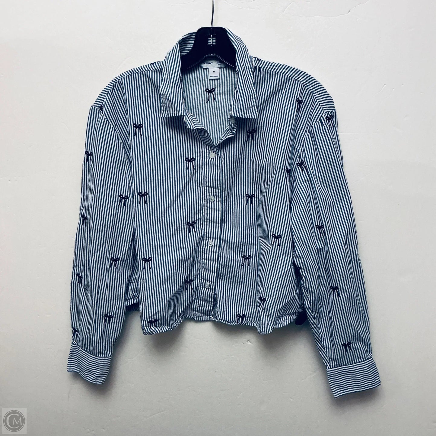 Top Long Sleeve By Old Navy In Striped Pattern, Size: M