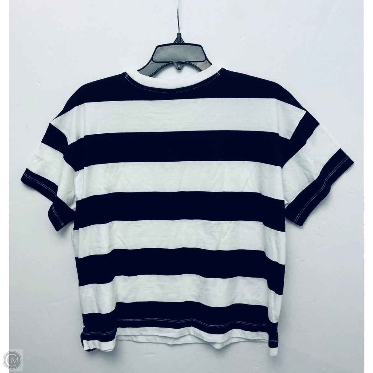 Top Short Sleeve By Old Navy In Striped Pattern, Size: M