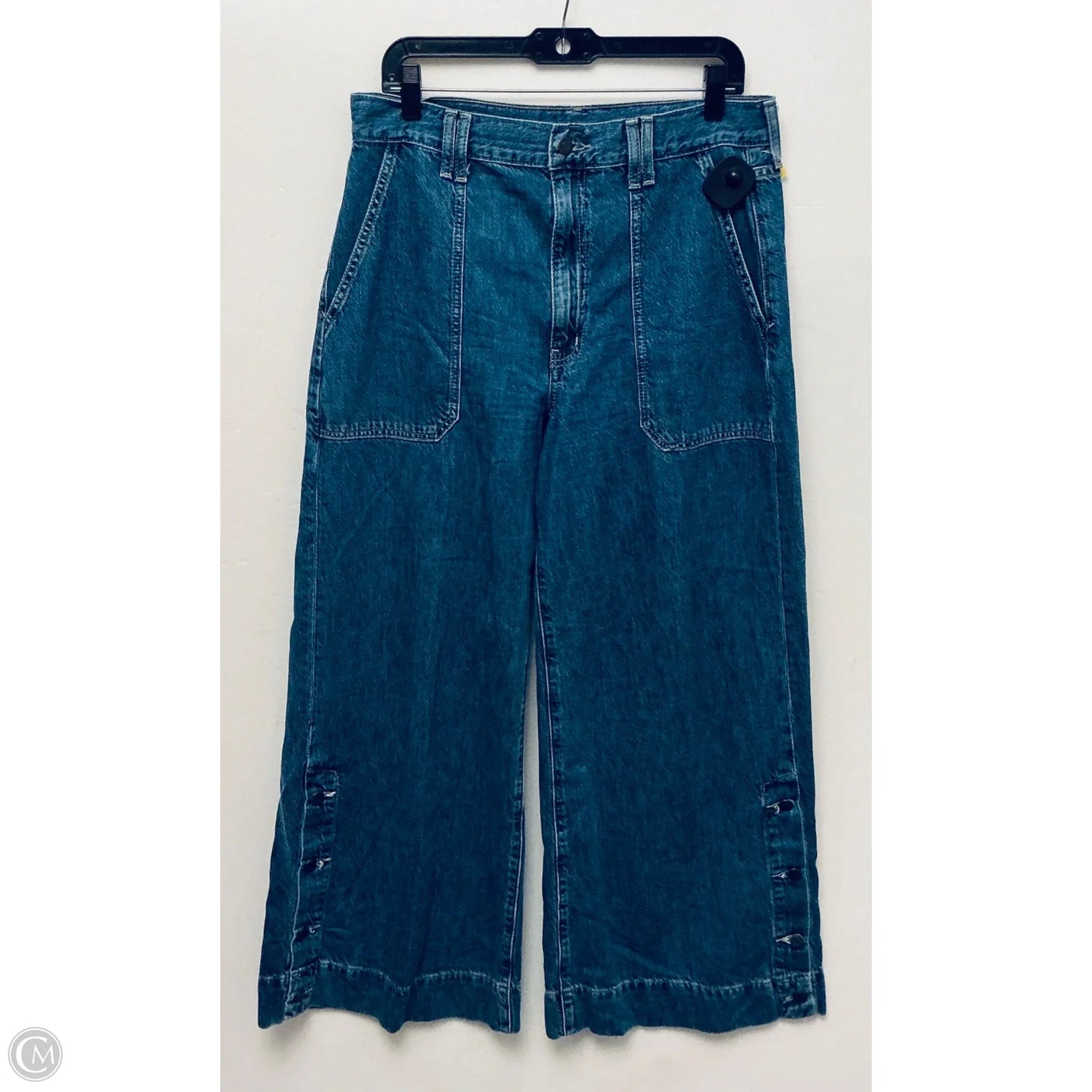 Jeans Wide Leg By Clothes Mentor In Blue Denim, Size: 12