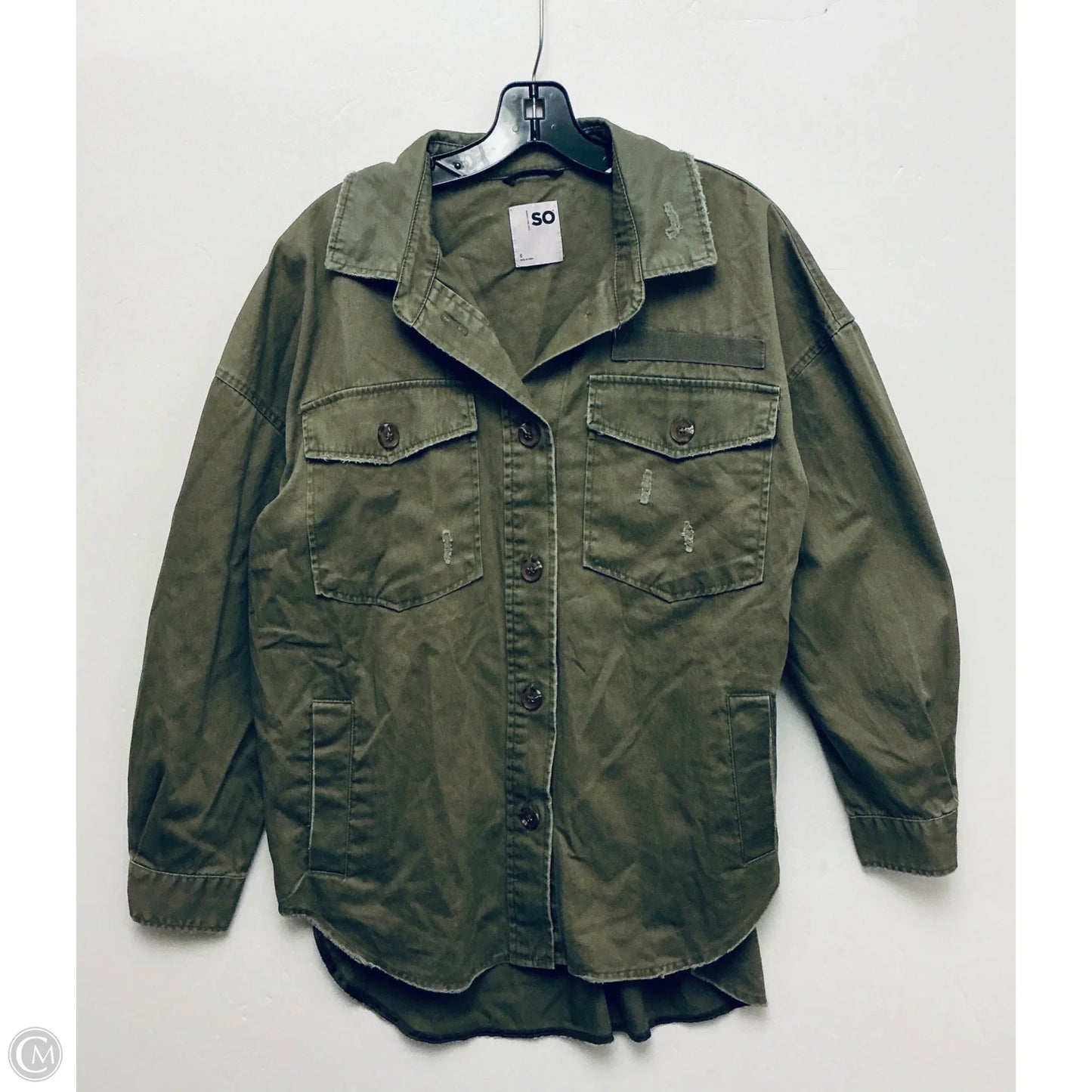 Jacket Shirt By So In Green, Size: S
