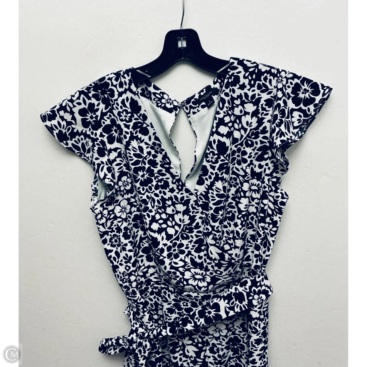 Romper By Ann Taylor In Blue & White, Size: S