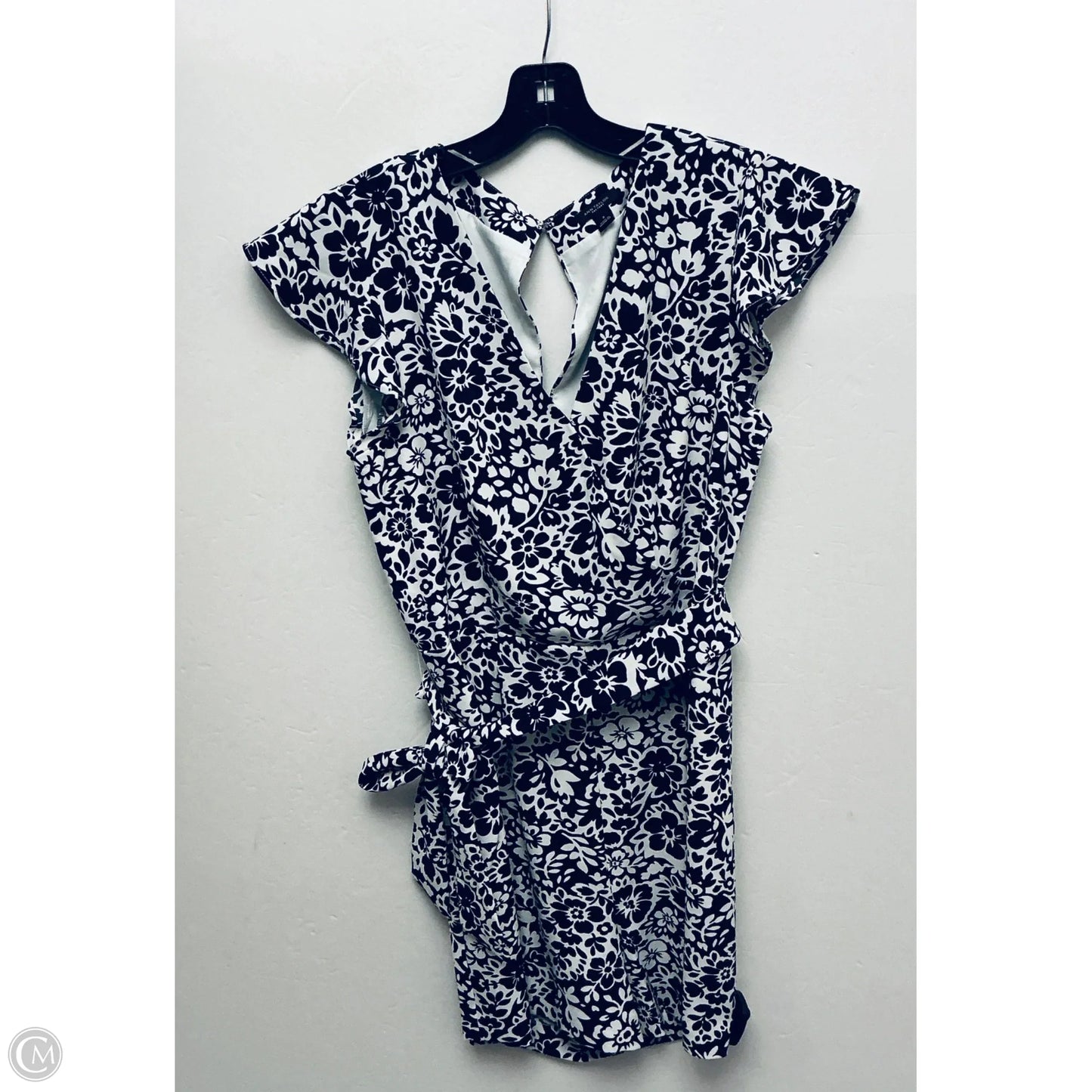 Romper By Ann Taylor In Blue & White, Size: S