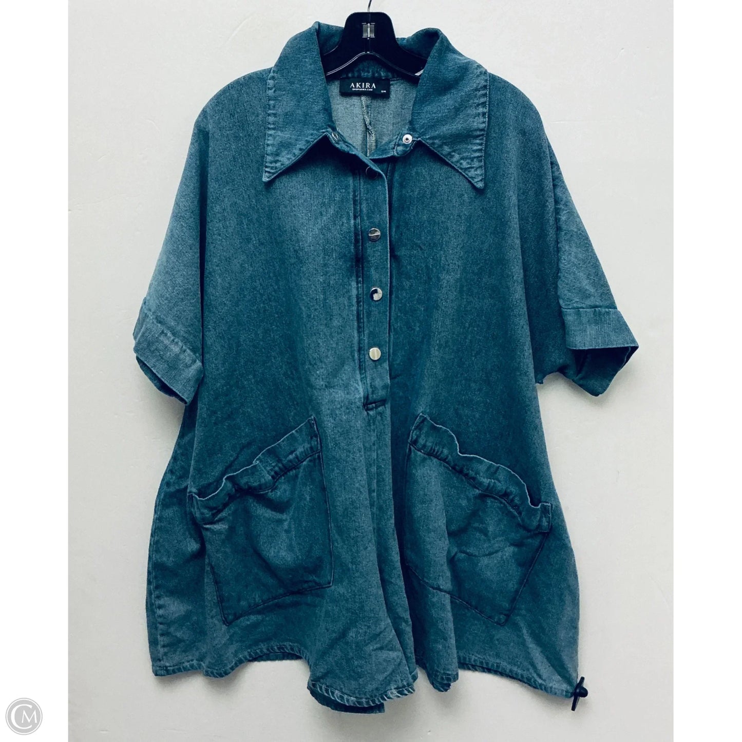 Romper By Akira In Blue Denim, Size: M