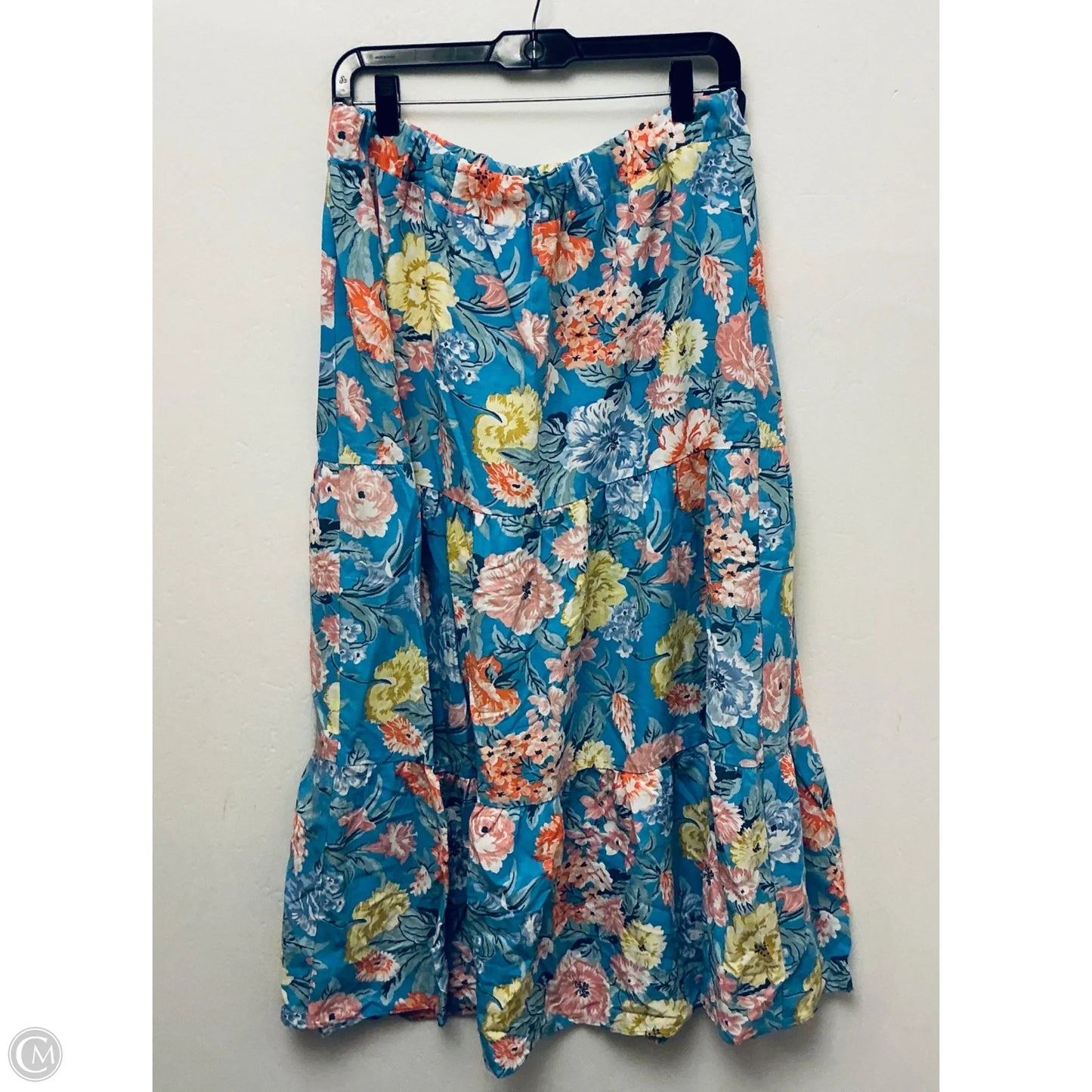 Skirt Midi By Loft In Floral Print, Size: 12