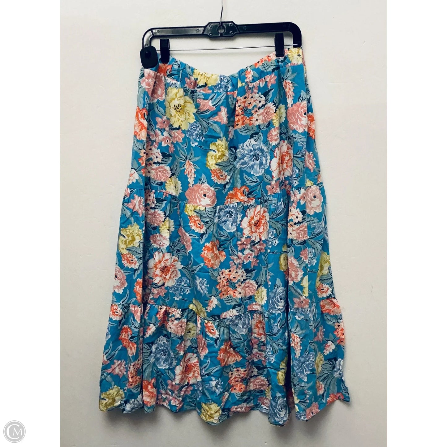 Skirt Midi By Loft In Floral Print, Size: 12
