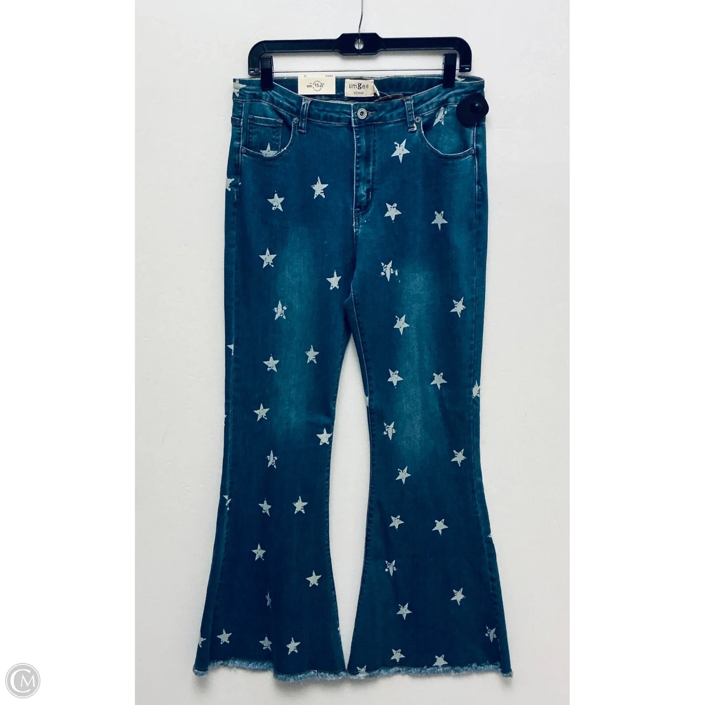 Jeans Flared By Umgee In Blue Denim, Size: 14