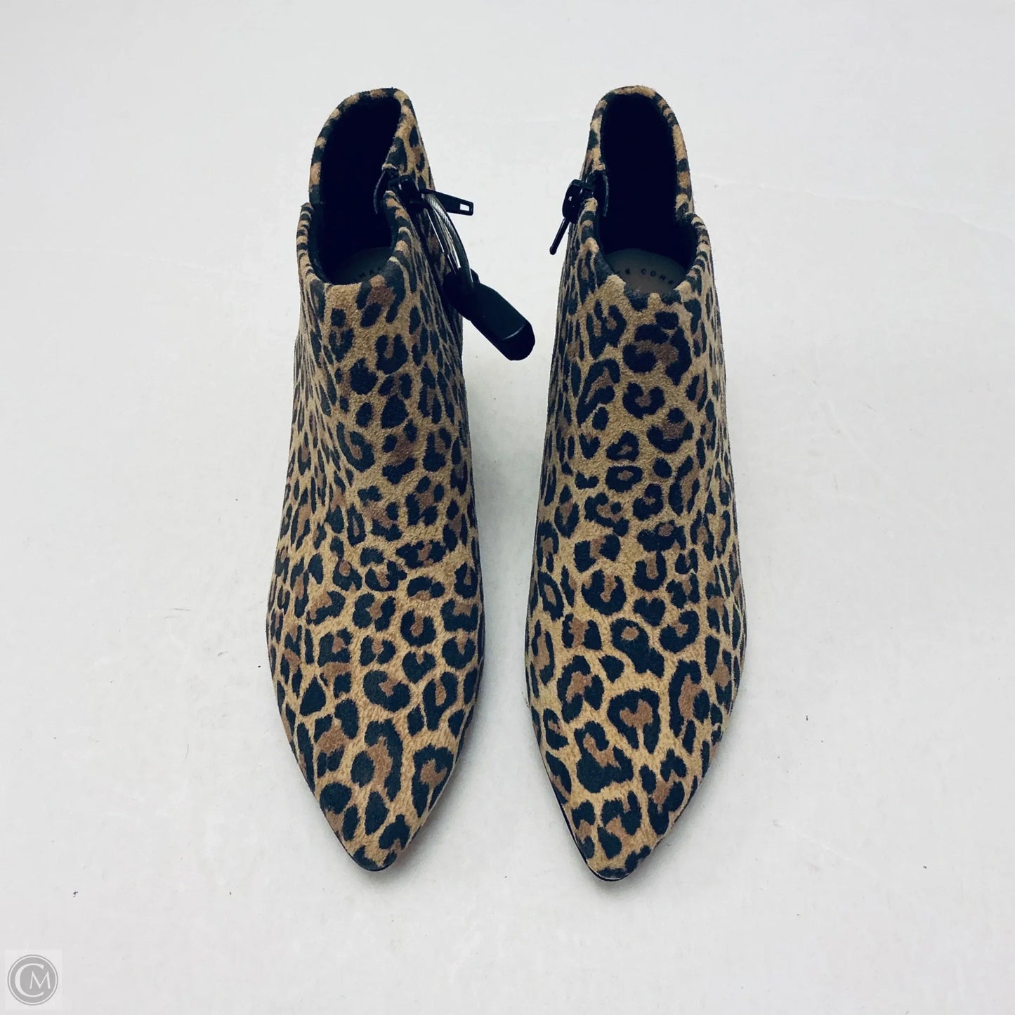 Boots Ankle Heels By Clarks In Animal Print, Size: 5.5