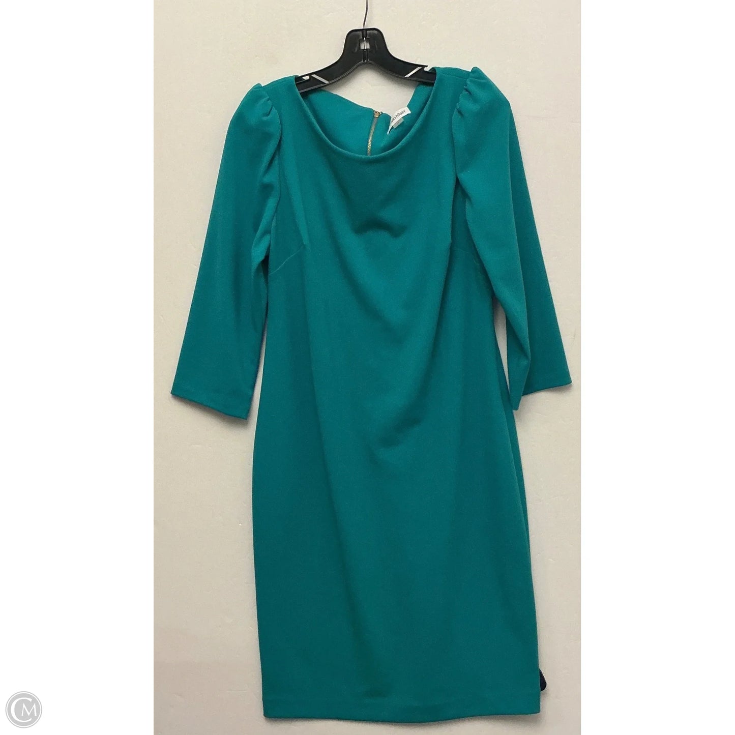 Dress Work By Calvin Klein In Green, Size: Xl