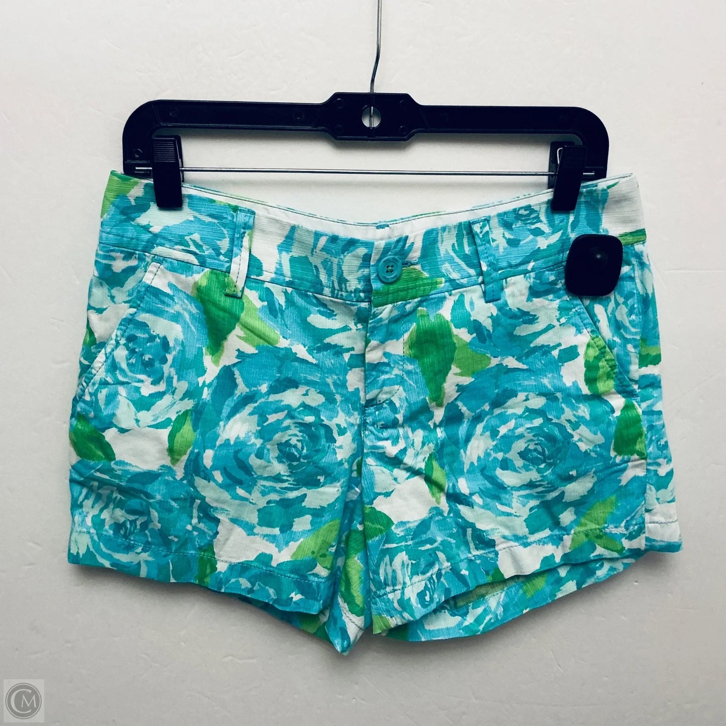 Shorts Designer By Lilly Pulitzer In Blue & Green, Size: 4
