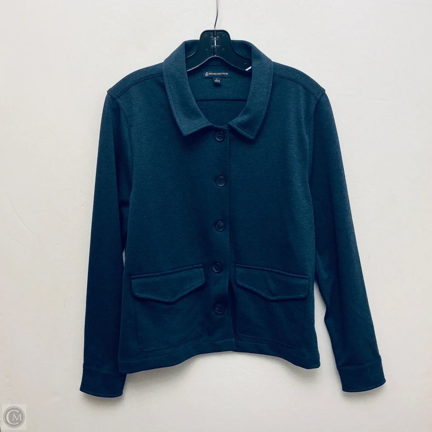 Jacket Shirt By Brooks Brothers In Navy, Size: L