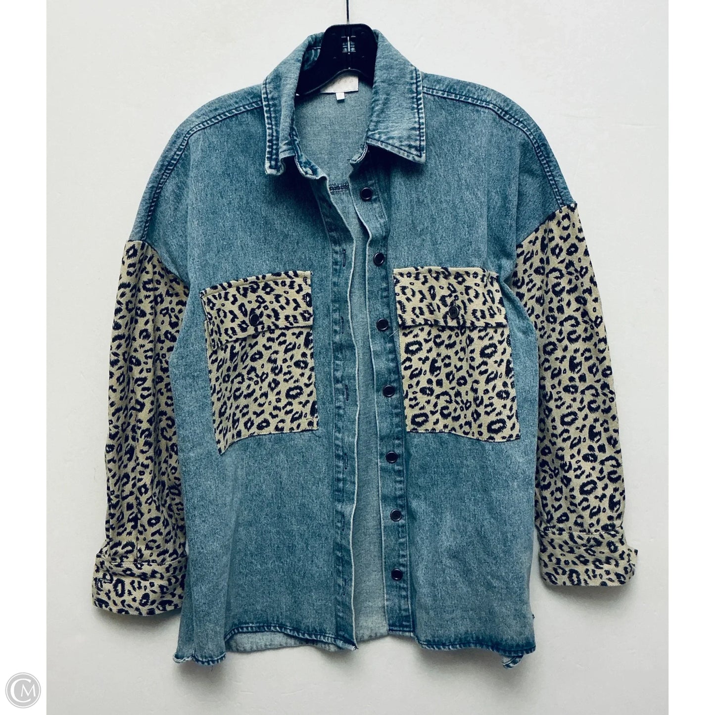 Jacket Denim By Entro In Blue Denim, Size: S