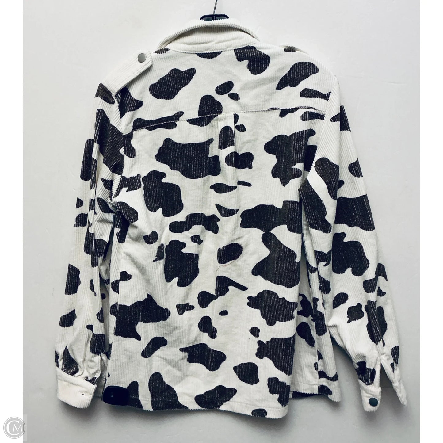 Jacket Shirt By Bibi In Cream & Tan, Size: S