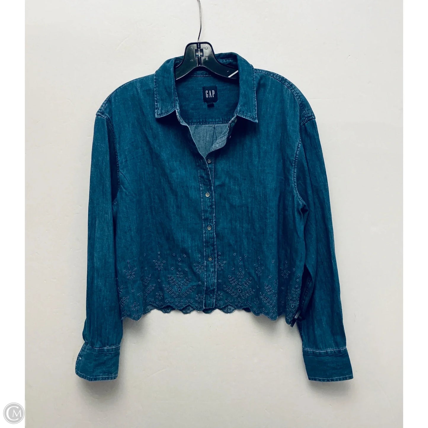 Top Long Sleeve By Gap In Blue, Size: Xs