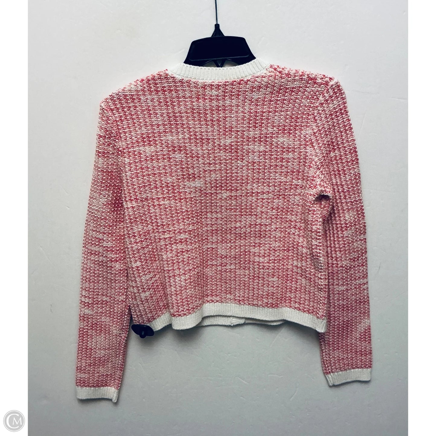 Sweater By J. Crew In Pink & White, Size: S