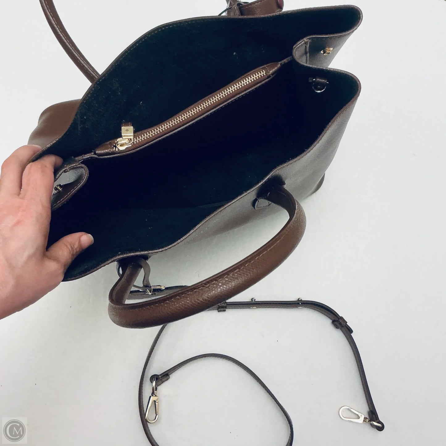 Handbag Leather By Cma, Size: Large