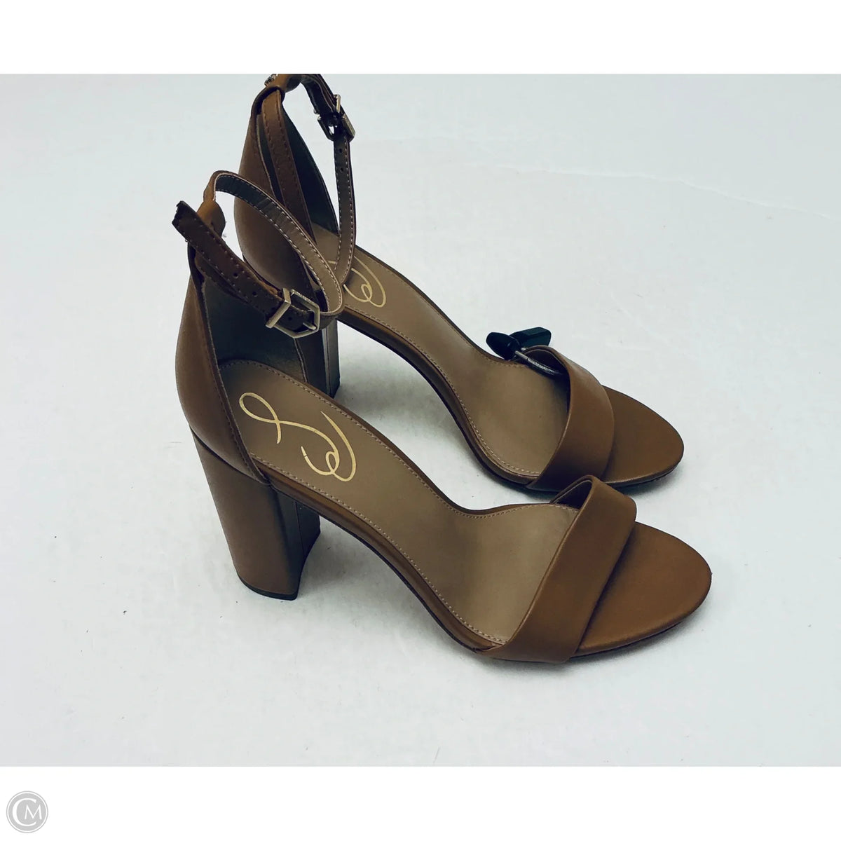 Sandals Heels Block By Sam Edelman In Tan, Size: 9