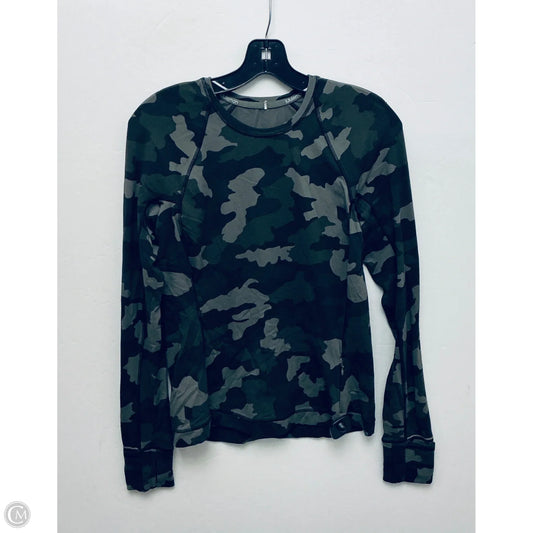Top Long Sleeve By Lululemon In Camouflage Print, Size: M