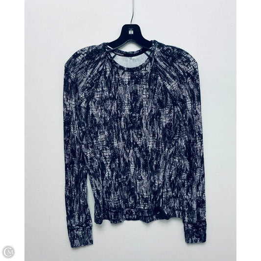 Top Long Sleeve By Lululemon In Black & Grey, Size: M