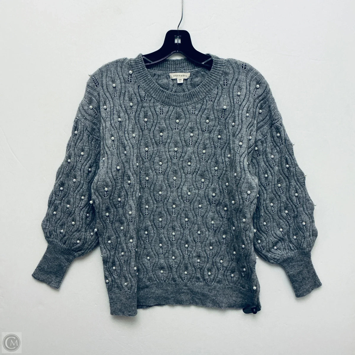 Sweater By Clothes Mentor In Grey, Size: S