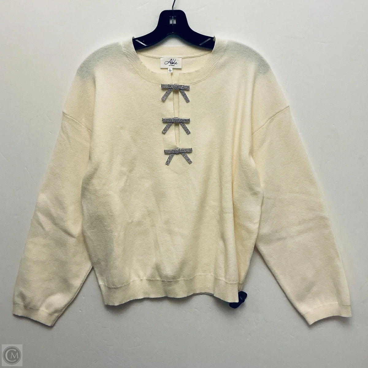 Sweater By Able In White, Size: L