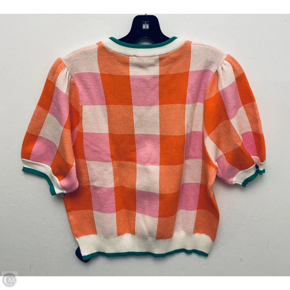 Sweater Short Sleeve By Thml In Checkered Pattern, Size: Xl