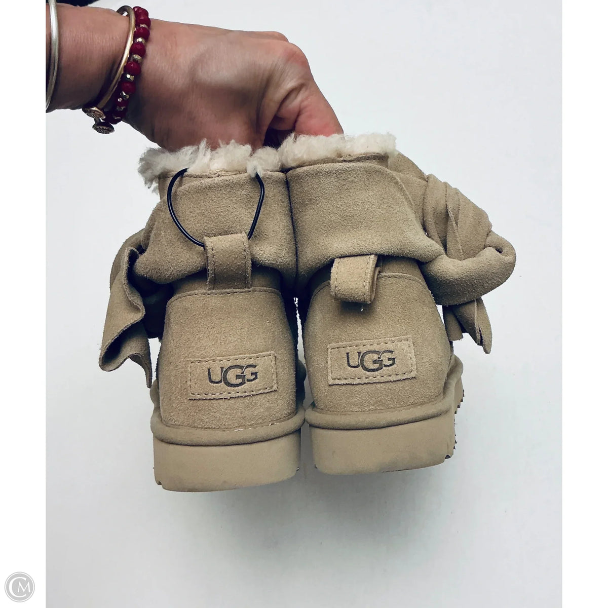 Boots Designer By Ugg In Brown, Size: 7