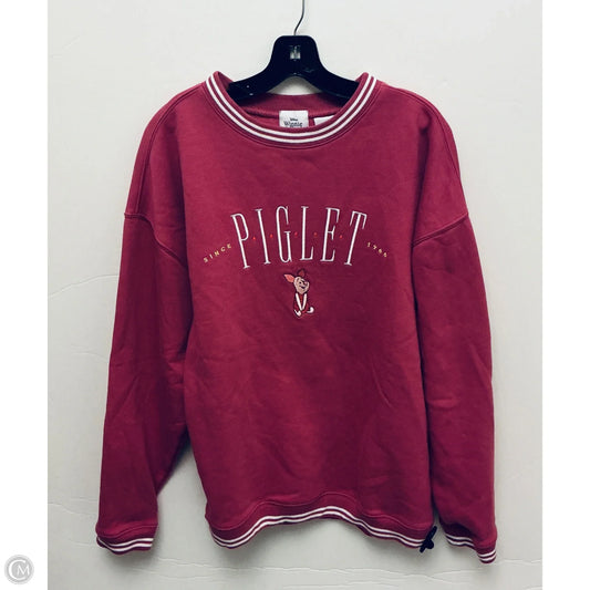 Sweatshirt Crewneck By Disney In Pink, Size: L